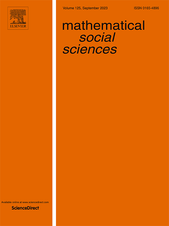 Go to journal home page - Mathematical Social Sciences
